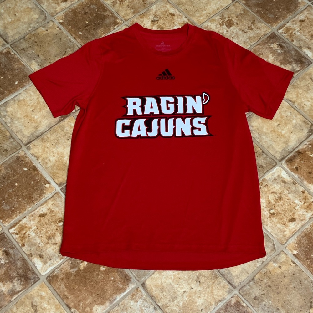 Adidas Red Ragin Cajun Short Sleeve T-Shirt M